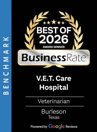 V.E.T. Care Hospital is BusinessRate's Best of 2026 Veterinarian Award Winner in Burleson Texas